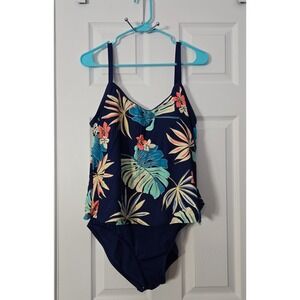Maxine of Hollywood Womans One Piece Bathing Suit Size Large.